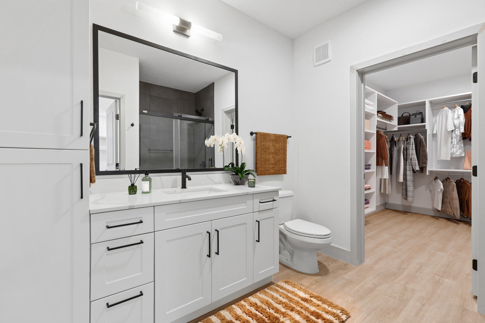 Modern bathrooms featuring clean, refined finishes